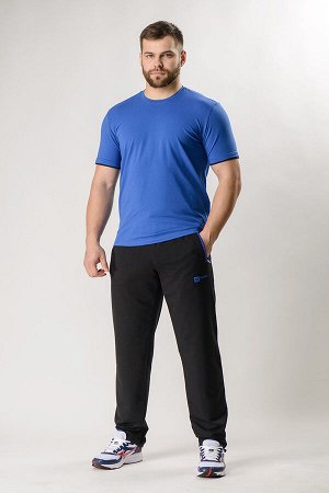 Спортивные брюки М-1222: Чёрный / Электрик