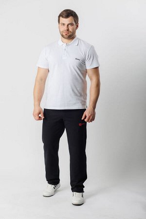 Спортивные брюки М-1237: Тёмно-синий / Красный