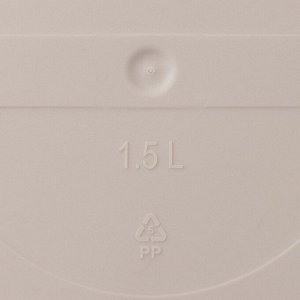Горшок для цветов с поддоном Saffron, 1.5 л, d=14.6 см, h=13.5 см, пластиковый, бежевый