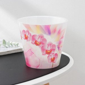 Кашпо со вставкой London Orchid Deco, 1,6 л, d=16 см, h=14,5 см, цвет розовая орхидея