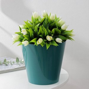 Кашпо со вставкой London Orchid Deco, 1,6 л, d=16 см, h=14,5 см, цвет тропический лес