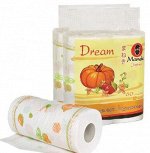 Полотенца кухонные бумажные Maneki Dream 2 слоя 60 л., белые с рисунком, 2 рул