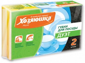 ХОЗ Губка д/посуды "ХОЗЯЮШКА" ДУЭТ (2шт)