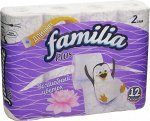 Туалетная бумага Familia Plus Волшебный цветок белая с рисунком 2 слоя, 12 шт