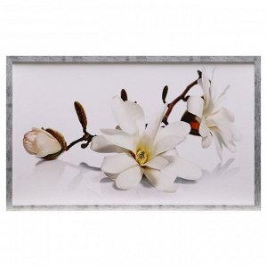 Картина "Белая орхидея" 67х107 см рамка МИКС