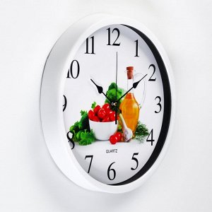 Часы настенные, серия: Кухня, "Веган", дискретный ход, d=30 см