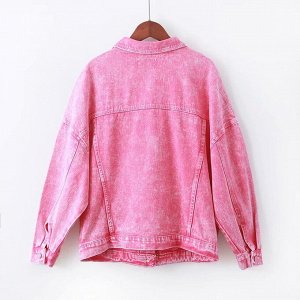 Куртка женская розовая оверсайз