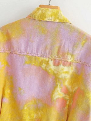 Куртка женская разноцветная с принтом "варенка"