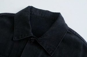Куртка женская черная оверсайз