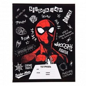Тетрадь 24 листа, клетка, 4 вида МИКС, Человек-паук