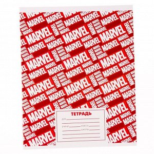 Тетрадь 24 листа, линейка, ""Marvel"",  4 вида МИКС, Мстители