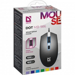 Мышь Defender Dot MB-986, 7цв. подсветка, USB (52986)
