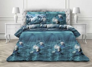 Комплект постельного белья 2-спальный, бязь ГОСТ (Дельфин 3 D)