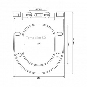 Сиденье для унитаза BERGES Toma slim SO 017603, дюропласт, микролифт, цвет белый