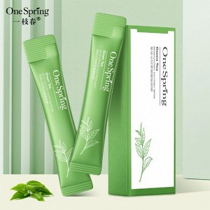 Ночная увлажняющая маска для лица с зеленым чаем One Spring Green Tea Moisturizing Sleeping Mask, 4мл