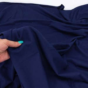 Ткань на отрез кулирка М-2087 цвет темно-синий
