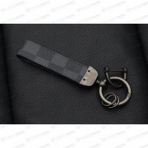 Брелок на ключи с кожаным черным ремешком, с узорами (с отверткой в комплекте)