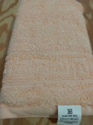 Махровое полотенце 50*90 см хлопок цвет Персик