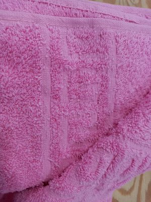 Махровое полотенце 50*90 см хлопок цвет Розовая бегония