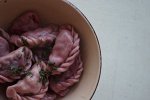 Вареники со свёклой и вялеными томатами