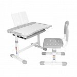 Комплект Anatomica Vitera белый/серый парта + стул + выдвижной ящик + подставка