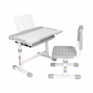 Комплект Anatomica Vitera парта + стул + выдвижной ящик + подст Серый