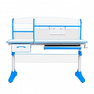 Растущая парта Anatomica Uniqa белый/голубой