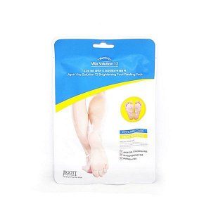 JIGOT Увлажняющие отшелушивающие маска-носочкиVITA SOLUTION 12 BRIGHTENING FOOT PEELING PACK