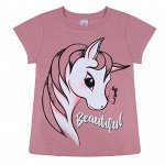 BK0003D Футболка для девочки грязно-розовый