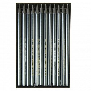 Набор карандашей цельнографитовых в лаке Koh-I-Noor PROGRESSO 8911, 2В, 12 штук в наборе