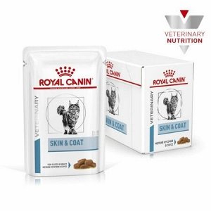 Royal Canin  SKIN & COAT COAT (СКИН ЭНД КОАТ). ПАУЧ
питание для кастрированных/стерилизованных котов и кошек с повышенной чувствительностью кожи и шерсти**