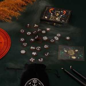 ЛАС ИГРАС Руны гадальные «Ведьмины», 28 рун, бархатный мешочек (12х18 см), 16+
