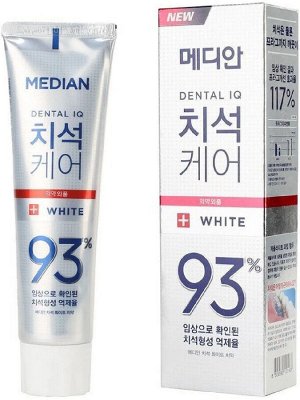 Зубная паста, отбеливающая с мятой / Dental IQ 93% White , Median, Ю.Корея, 120 г, (1)