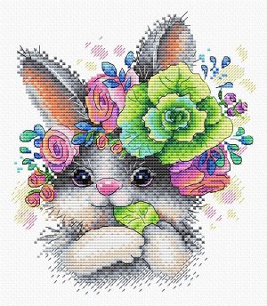 Набор для вышивания крестиком на канве от торговой марки «Жар-Птица» М-652 «Очаровательный кролик».