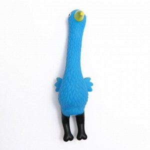 Игрушка пищащая "Фламинго" для собак, 22,5 см, голубая