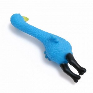 Игрушка пищащая "Фламинго" для собак, 22,5 см, голубая