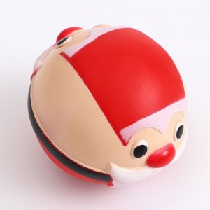 Игрушка-шар для собак под лакомства "Дед Мороз", 8 см