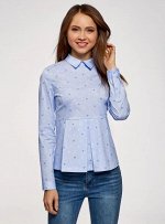 Блузка хлопковая с баской