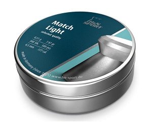 Пуля пневм. "H&N  Match Light", для винт., гладк., 4,5, 0,51 гр. (500 шт.)