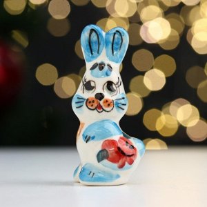 Сувенир "Кролик Сказка", гжель, цветной, 7х3 см