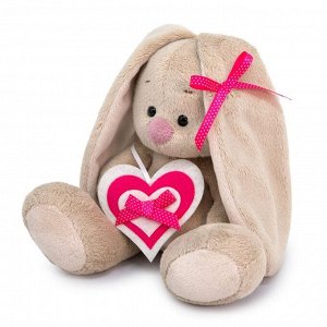 Мягкая игрушка «Зайка Ми с сердечком из фетра», 15 см