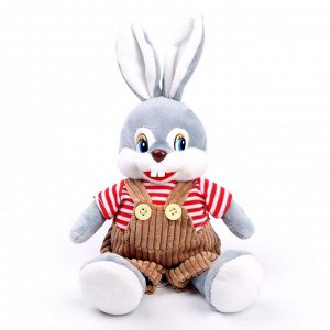 Мягкая игрушка «Кролик в комбинезоне», 16 см