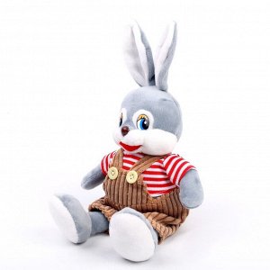 Мягкая игрушка «Кролик в комбинезоне», 16 см