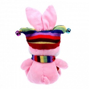 Мягкая игрушка «Кролик в шапке», 16 см