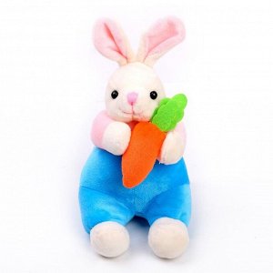 СИМА-ЛЕНД Мягкая игрушка «Кролик с морковкой», 15 см