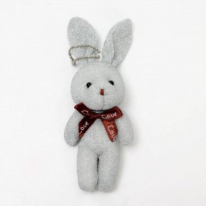 Мягкая игрушка «Заяц с бантиком», на брелоке