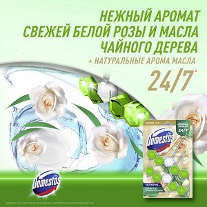 NEW ! Domestos Aroma Lux Duo арома-блок для очищения унитаза Свежесть зеленого чая, блокировка неприятного запаха 2 х 50 гр