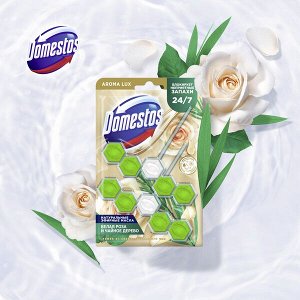 NEW ! Domestos Aroma Lux Duo арома-блок для очищения унитаза Свежесть зеленого чая, блокировка неприятного запаха 2 х 50 гр