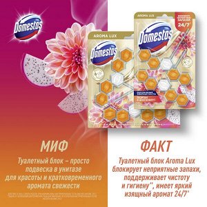 NEW ! Domestos Aroma Lux Duo арома-блок для очищения унитаза Экзотический букет, блокировка неприятного запаха 2 х 50 гр