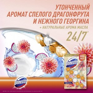 NEW ! Domestos Aroma Lux Duo арома-блок для очищения унитаза Экзотический букет, блокировка неприятного запаха 2 х 50 гр